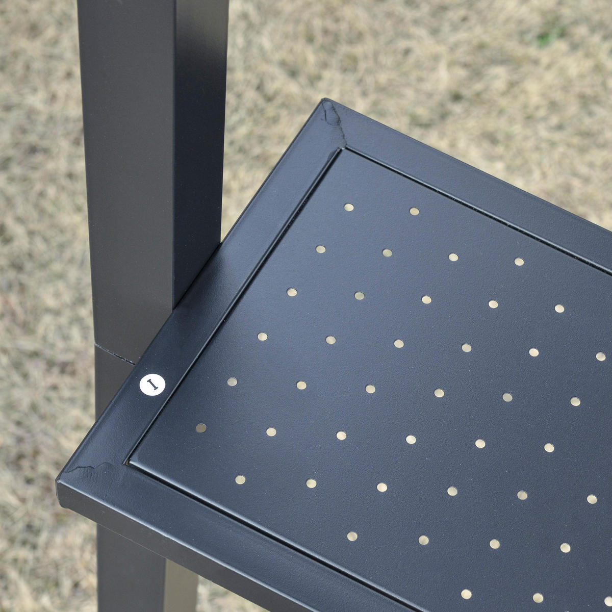 PAVILION DE-12562 2,5/1,5 m mit 2 Ablagen Schwarz - Schwarz, Metall (149/230/246cm) - ComfortXL
