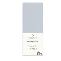 SPANNBETTLAKEN Premium Jersey Baumwolle - Hellblau, Naturmaterialien (140/200cm) - DarBene