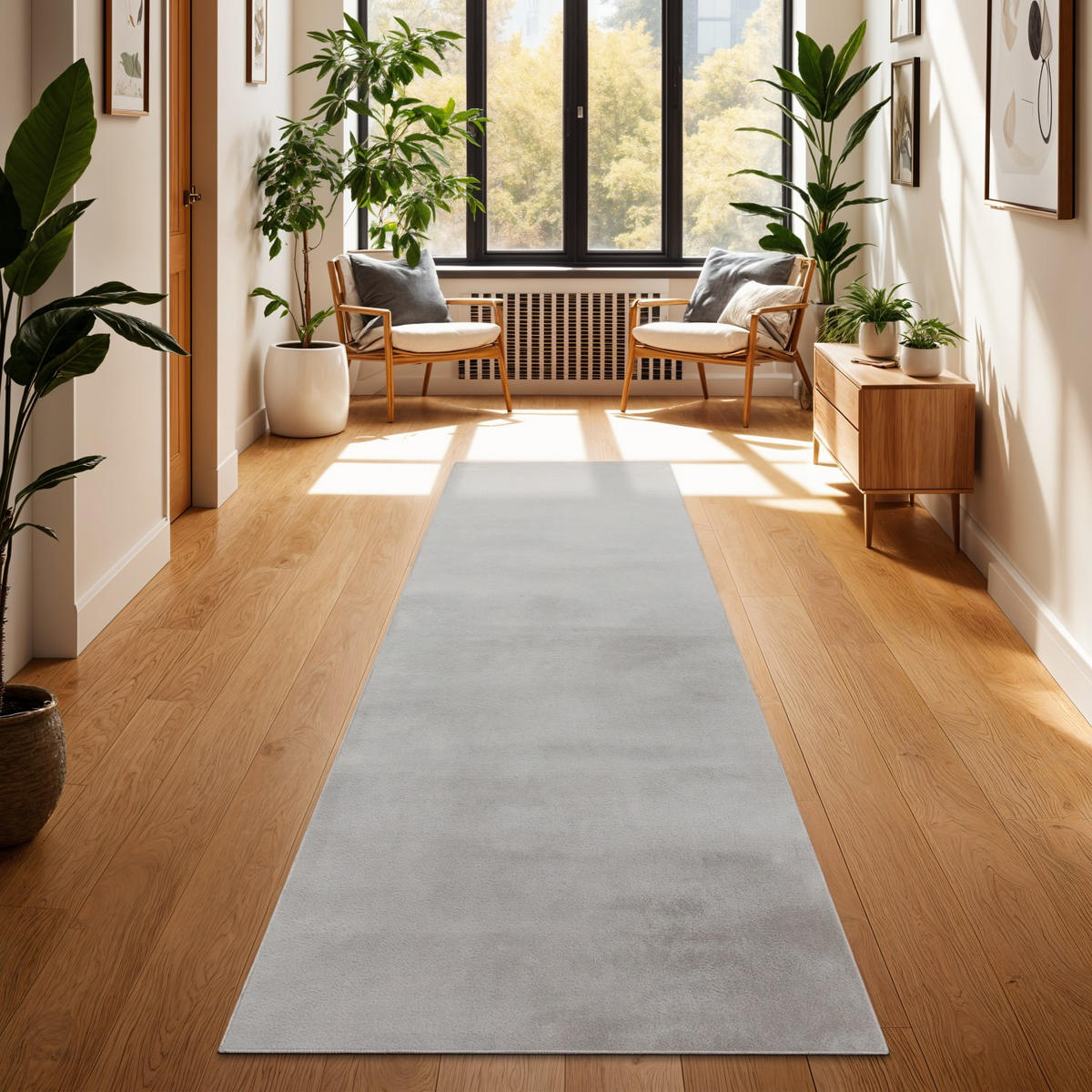 HOCHFLORTEPPICH 80/300 cm Soft 380 - Grau, Kunststoff (80/300cm) - Paco Home
