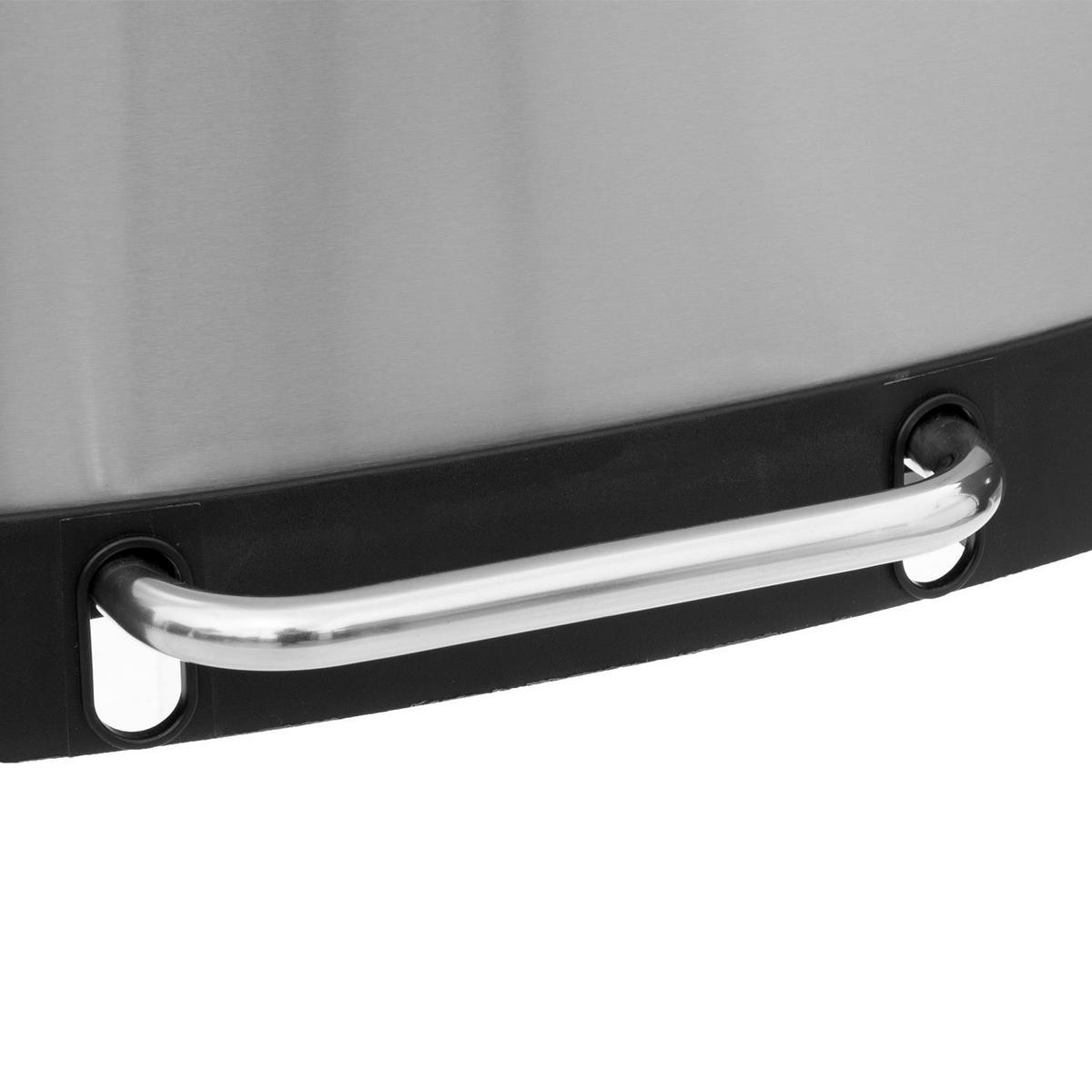 MÜLLEIMER Edelstahl 50 l 44/37,5/66 cm - Grau, Metall (37.5/66/44cm) - 5five Simply Smart
