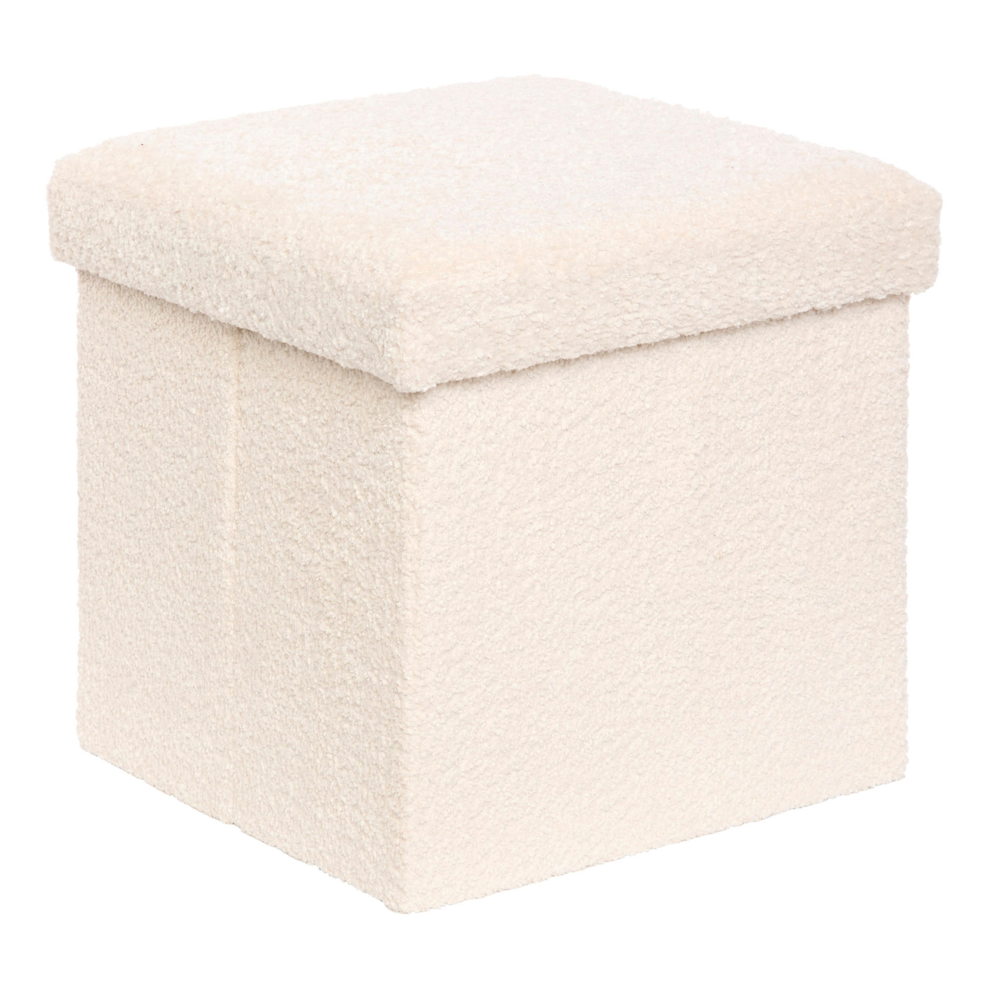 POUF Soana 38/38/38 cm - Weiß, Holzwerkstoff (38/38/38cm) - Atmosphera Createur d´interieur