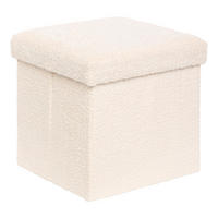 POUF Soana 38/38/38 cm - Weiß, Holzwerkstoff (38/38/38cm) - Atmosphera Createur d´interieur