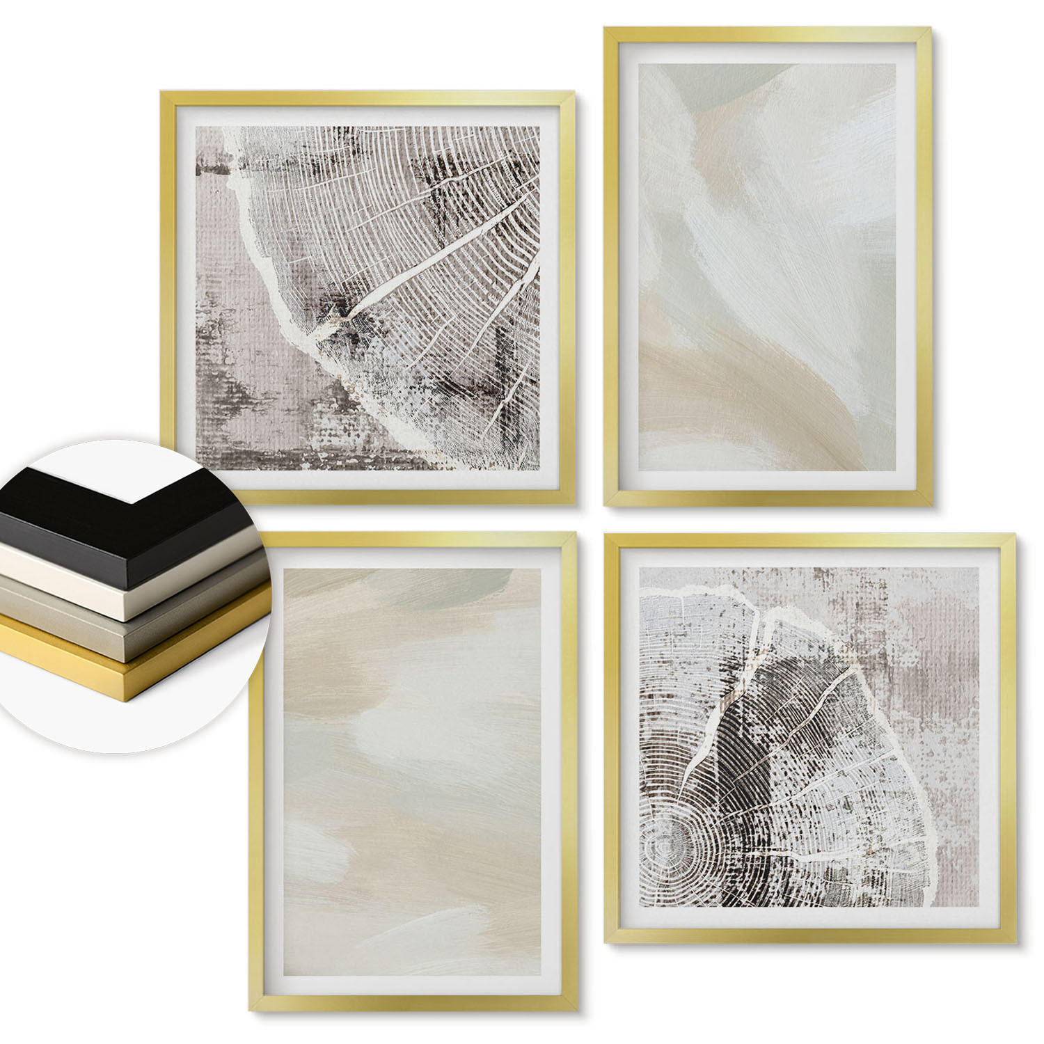 ArtPrintCave Wandbilder Gold 50x50 cm
