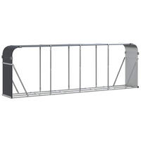 KAMINHOLZUNTERSTAND Anthrazit 300/45/100 Cm Verzinkter Stahl - Anthrazit, Metall (300/100/45cm) - vidaXL