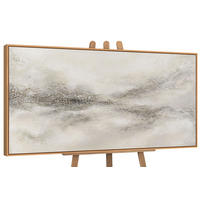 GEMÄLDE Nebulöse Ferne Schattenfugenrahmen Eichefarben 160x80 cm - Eichefarben, Holz (160/80cm) - YS-art gallery