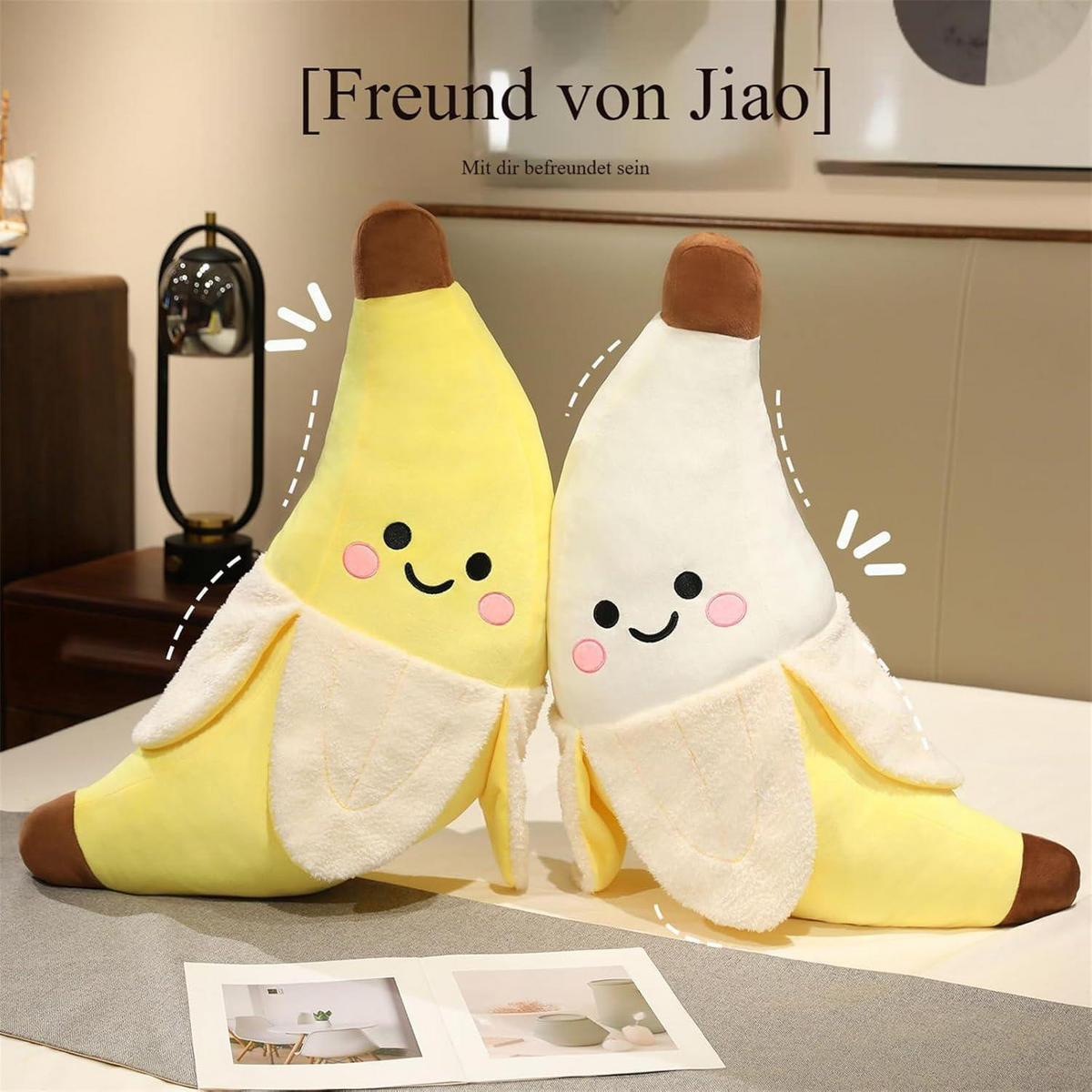 PLÜSCHTIER Banane 25 cm Weiß - Multicolor, Textil (10/25cm)