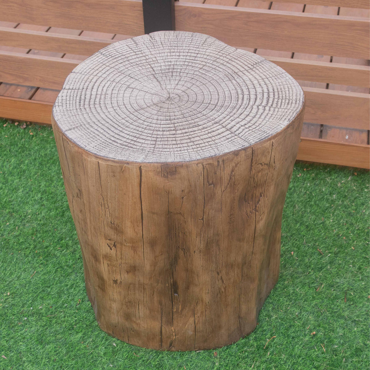 BEISTELLTISCH DAINTREE aus GF-Beton, Wetterbeständig, 49x47x51 cm - Rotbraun, Naturmaterialien (49/47/51cm) - Elementi