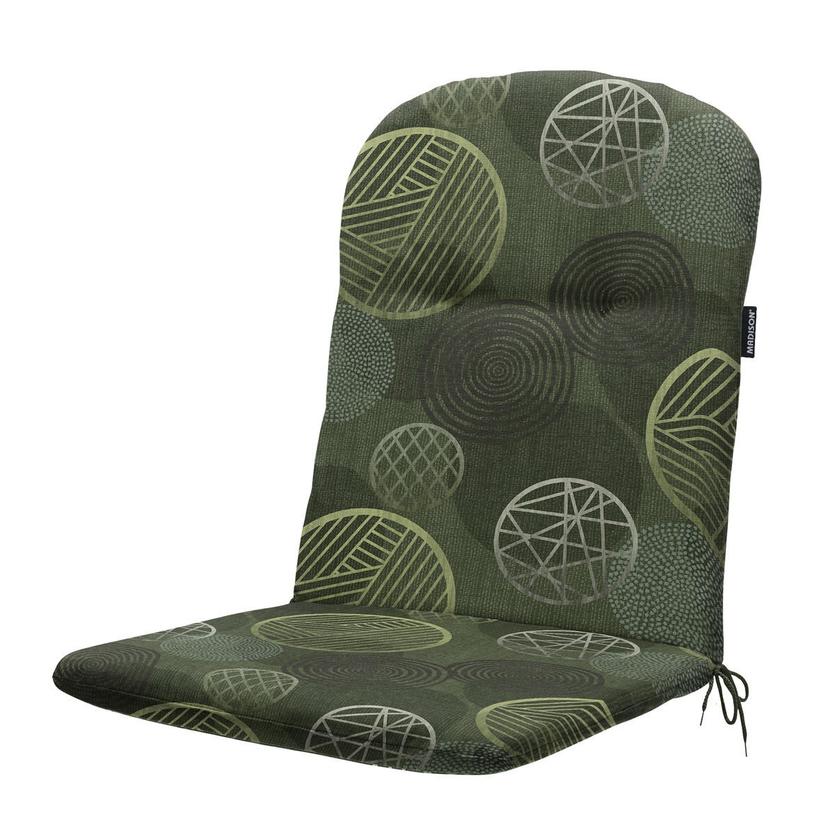 GARTENSTUHLKISSEN Kreis 96/45 cm 4er-Set - Grün, Textil (45/8/96cm) - Madison
