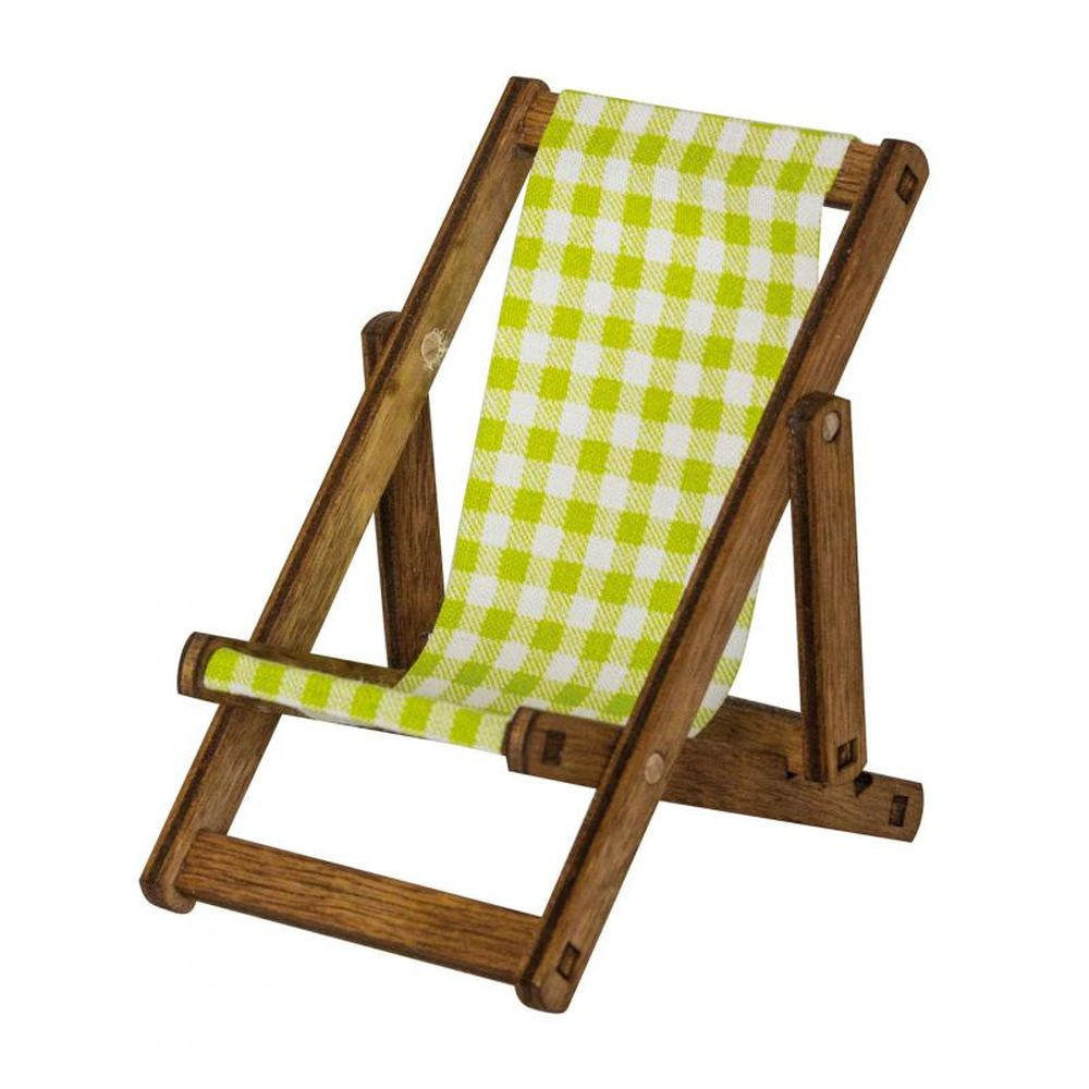 HOLZDEKO Liegestuhl für Minieulen 11/5/4 cm - Multicolor, Holz (5/4/11cm)