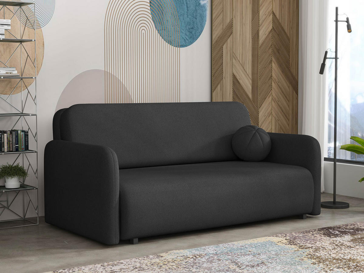 SCHLAFSOFA Viva Sun IV - Schwarz, Holz/Textil (170/85/103cm) - MIRJAN24