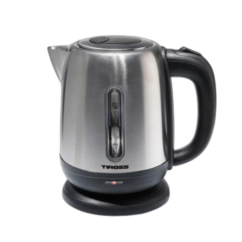 WASSERKOCHER ELEKTRISCH Silber 15/15/21 cm TS2709 - Silberfarben, Metall (15/21/15cm) - Tiross 