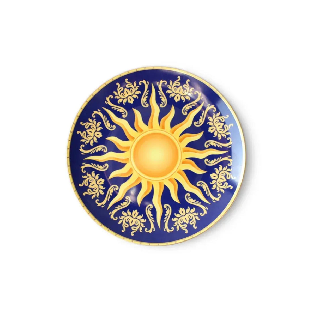 TELLERSET Royal Blue Sun Bone China Blau Gold 4tlg Ø30 Ø27 Ø20 Ø16 cm - Gelb/Goldfarben, Keramik (30/2/2cm) - Quality Elegance
