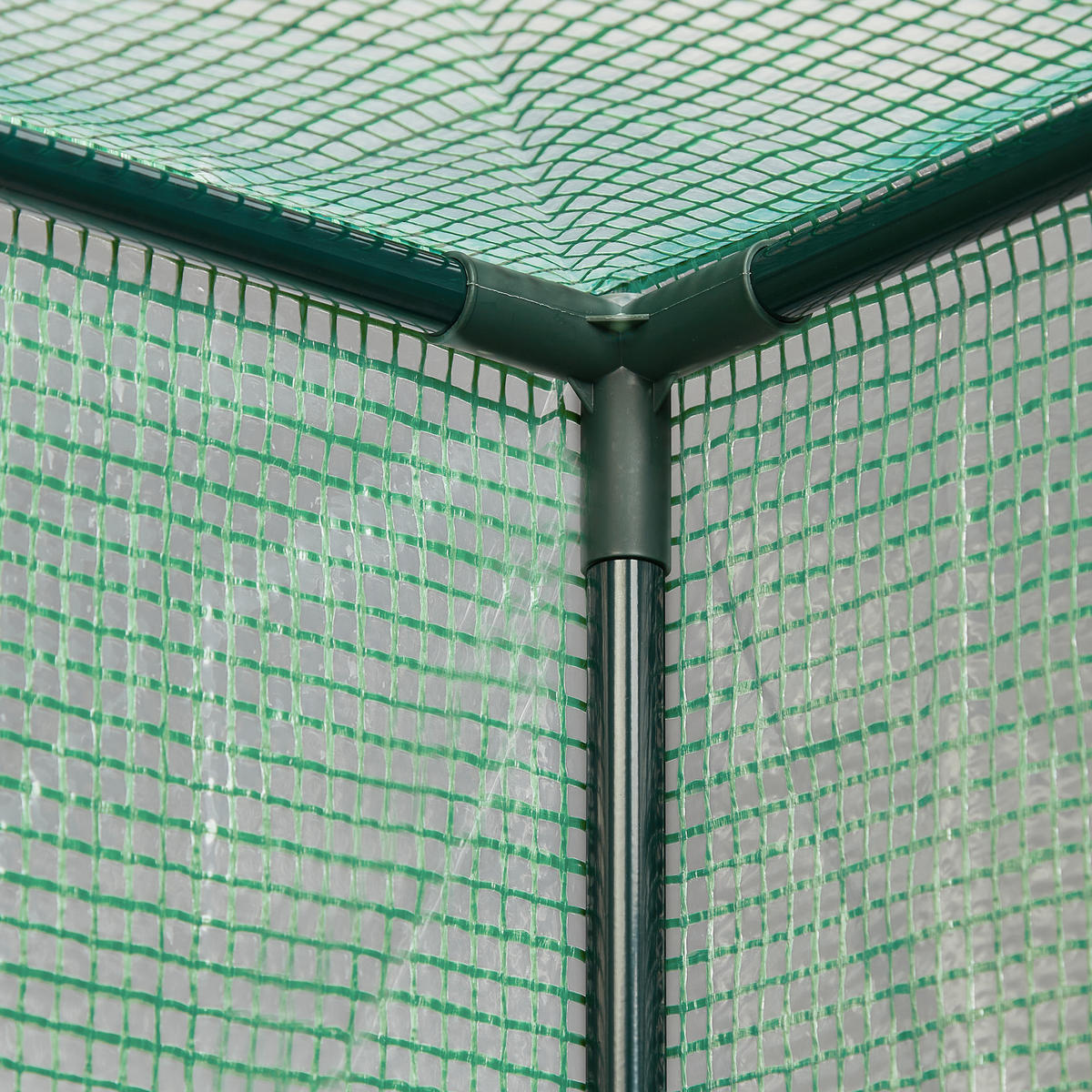 TOMATENGEWÄCHSHAUS - Grün, Kunststoff/Metall (100/150/50cm) - Relaxdays