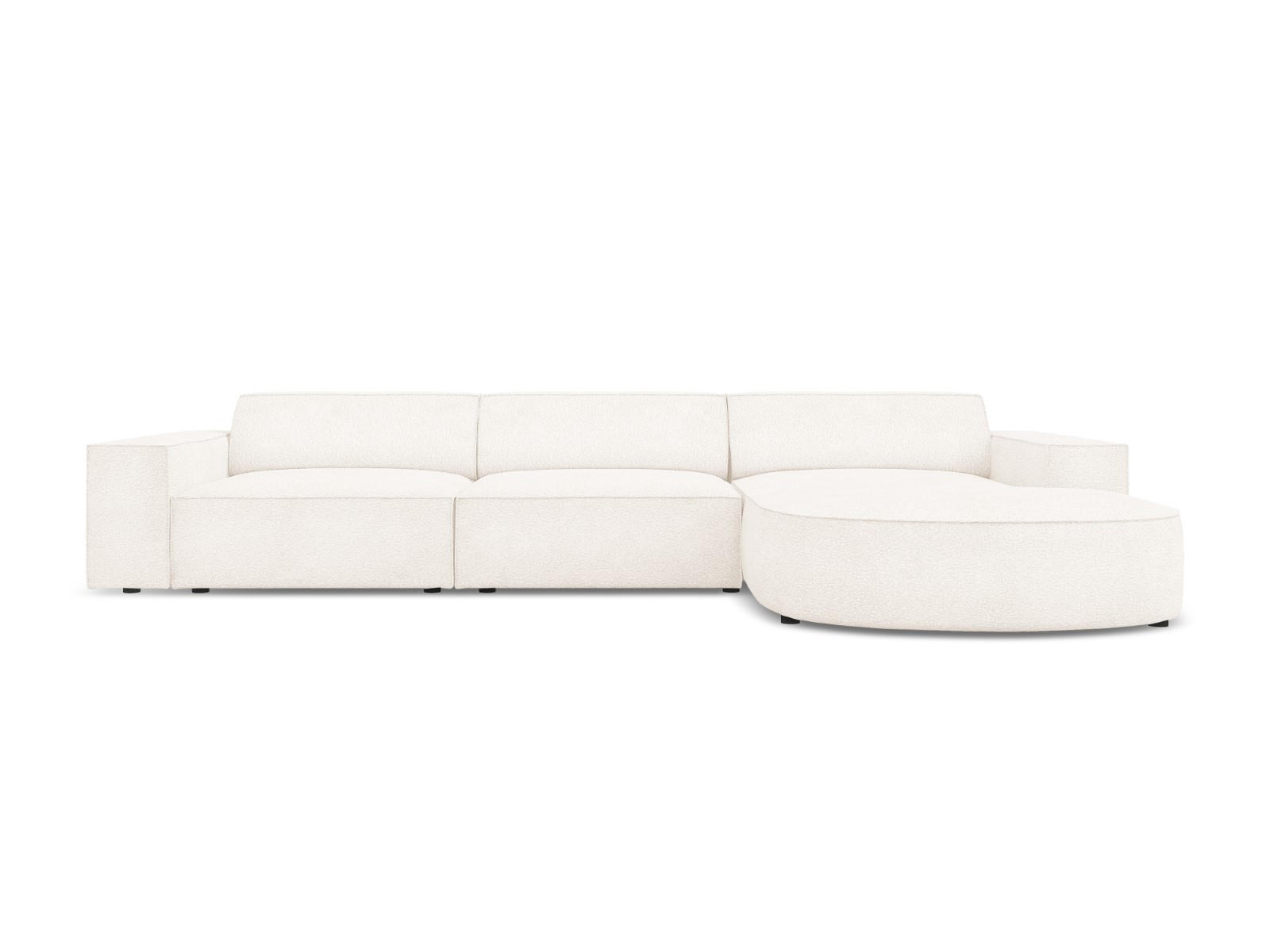 ECKSOFA rechts Jodie aus Boucle beige 4 Sitzplätze - Beige, Textil (166/284cm) - Micadoni