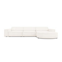 ECKSOFA rechts Jodie aus Boucle beige 4 Sitzplätze - Beige, Textil (166/284cm) - Micadoni