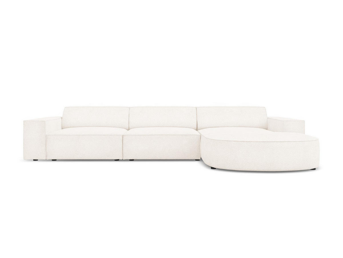 ECKSOFA rechts Jodie aus Boucle beige 4 Sitzplätze - Beige, Textil (166/284cm) - Micadoni