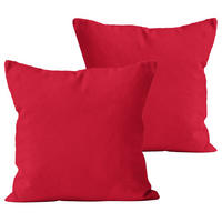 KISSENBEZUG 40x40 cm aus 100% Baumwolle, Kissenhülle Rot Uni - Rot, Textil (40/40cm) - Carpe Sonno