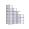 SCHUHBOXEN ABIDJAN 18ER-SET - Grau, Kunststoff (25.2/19/35cm) - Hansiro