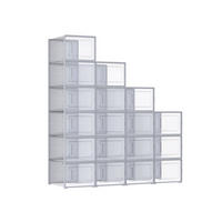 SCHUHBOXEN ABIDJAN 18ER-SET - Grau, Kunststoff (25.2/19/35cm) - Hansiro