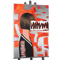 GEMÄLDE Abstrakte Emotion Schattenfugenrahmen Weiß 120x80 cm - Weiß, Holz (120/80cm) - YS-art gallery