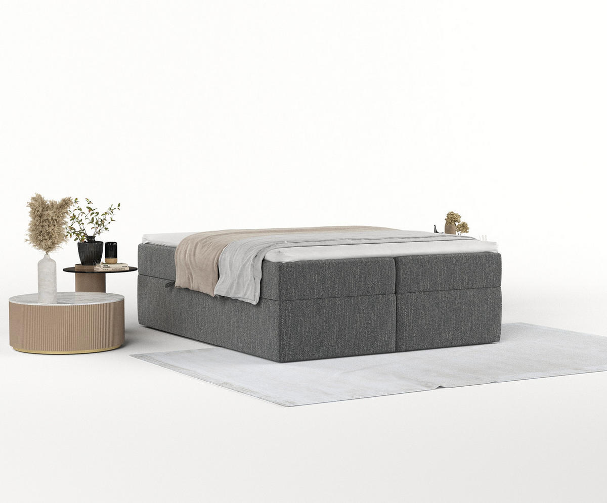 BOXBETT Yoko Schwarz 160/200 cm - Schwarz, Holz/Holzwerkstoff (160/200cm) - Maison de Reve