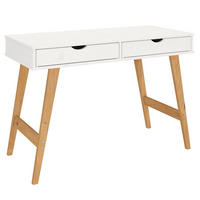 SCHREIBTISCH MILO - Eichefarben/Weiß, Holz (50/110/75cm) - IDIMEX