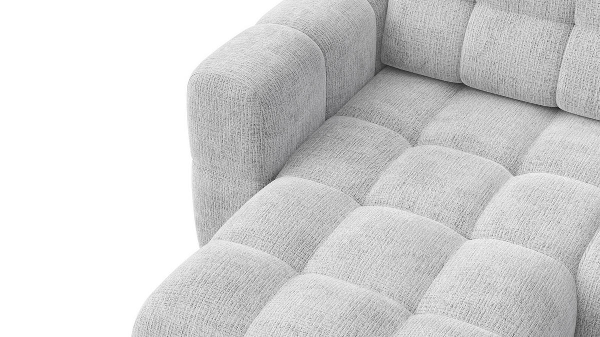 ECKSOFA CLOUDI 4-Sitzer links, hellgrau - Hellgrau/Schwarz, Holz/Textil (294/160cm) - Courtois Laville