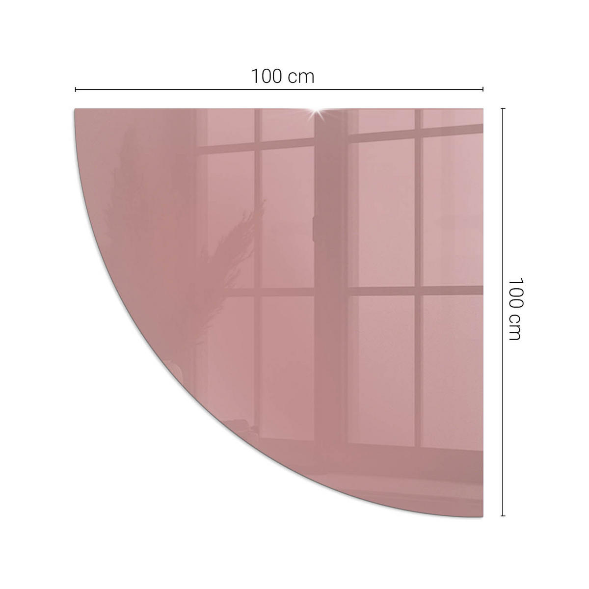 GLASPLATTE für Kamin 100x100 cm Rosa - Pink, Glas (100/100/0.4cm) - ArtPrintCave