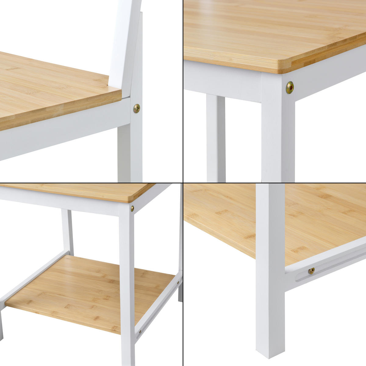 HERRENDIENER Juuka - Naturfarben/Weiß, Holz (40/133/42cm) - [en.casa]