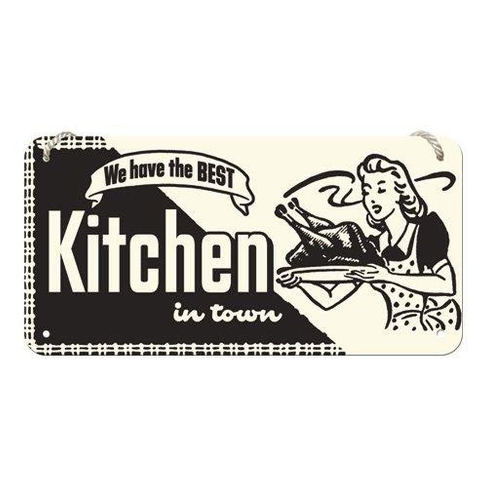 HÄNGESCHILD 10/20 cm Home & Country Best Kitchen - Multicolor, Metall (20/10/0.2cm) - Nostalgic-Art
