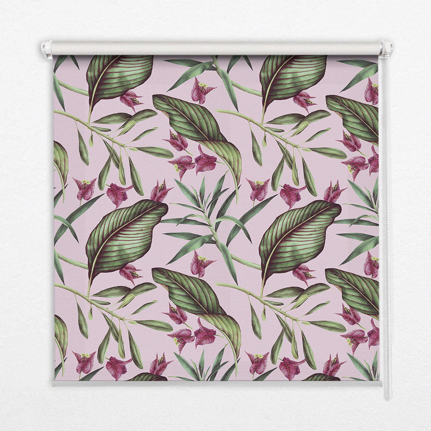 INNENROLLO - Fensterrollo - Rollo - 150x180 cm - Tropische Blätter - Grün, Kunststoff (150/180/0.5cm) - TULUP