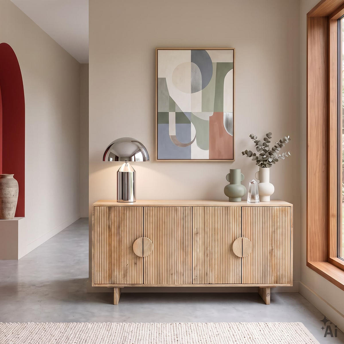 SIDEBOARD DEVA natur - Naturfarben, Holz (160/80/40cm) - IDIMEX