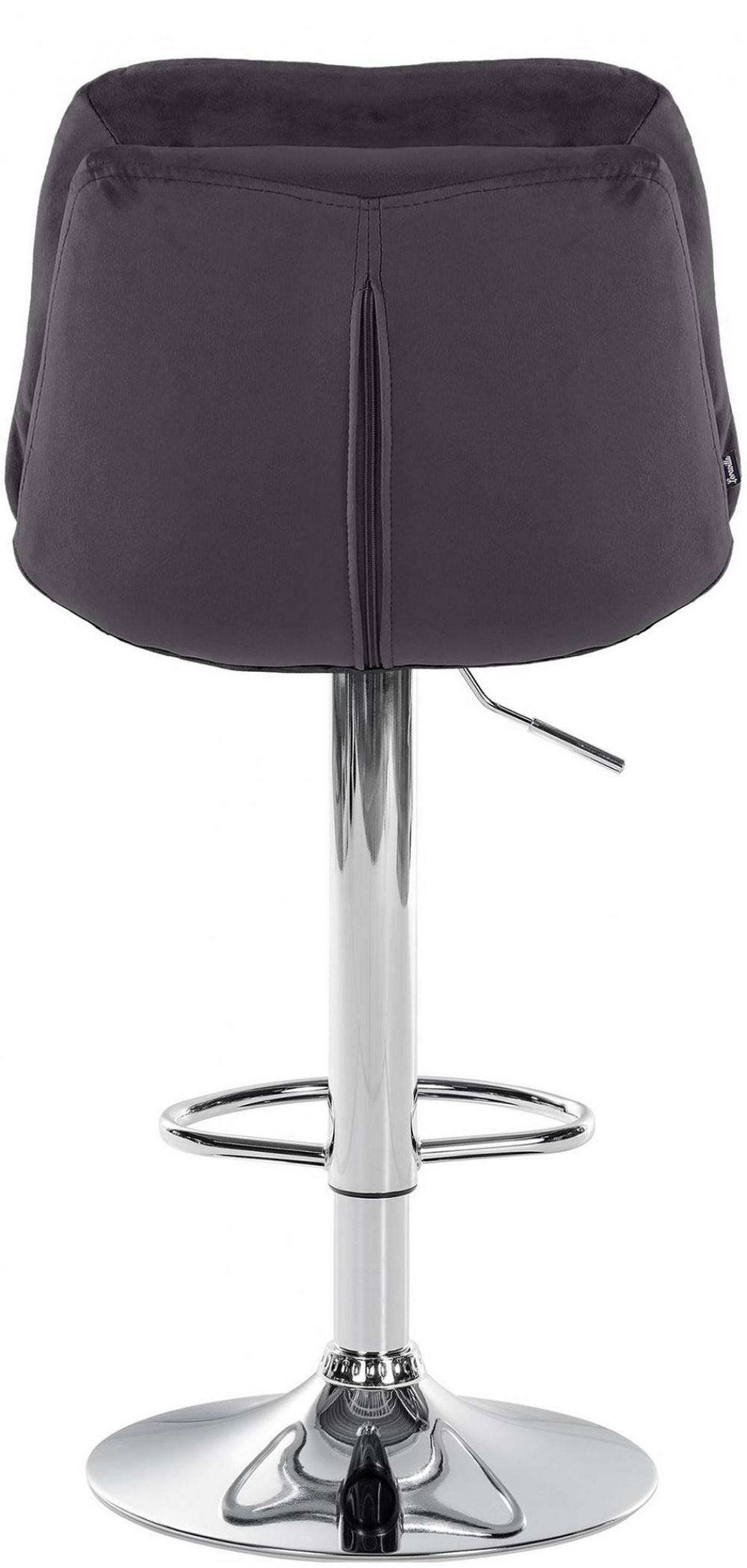 BARHOCKER Samt schwarz - Schwarz, Textil (46/94/54cm) - CLP