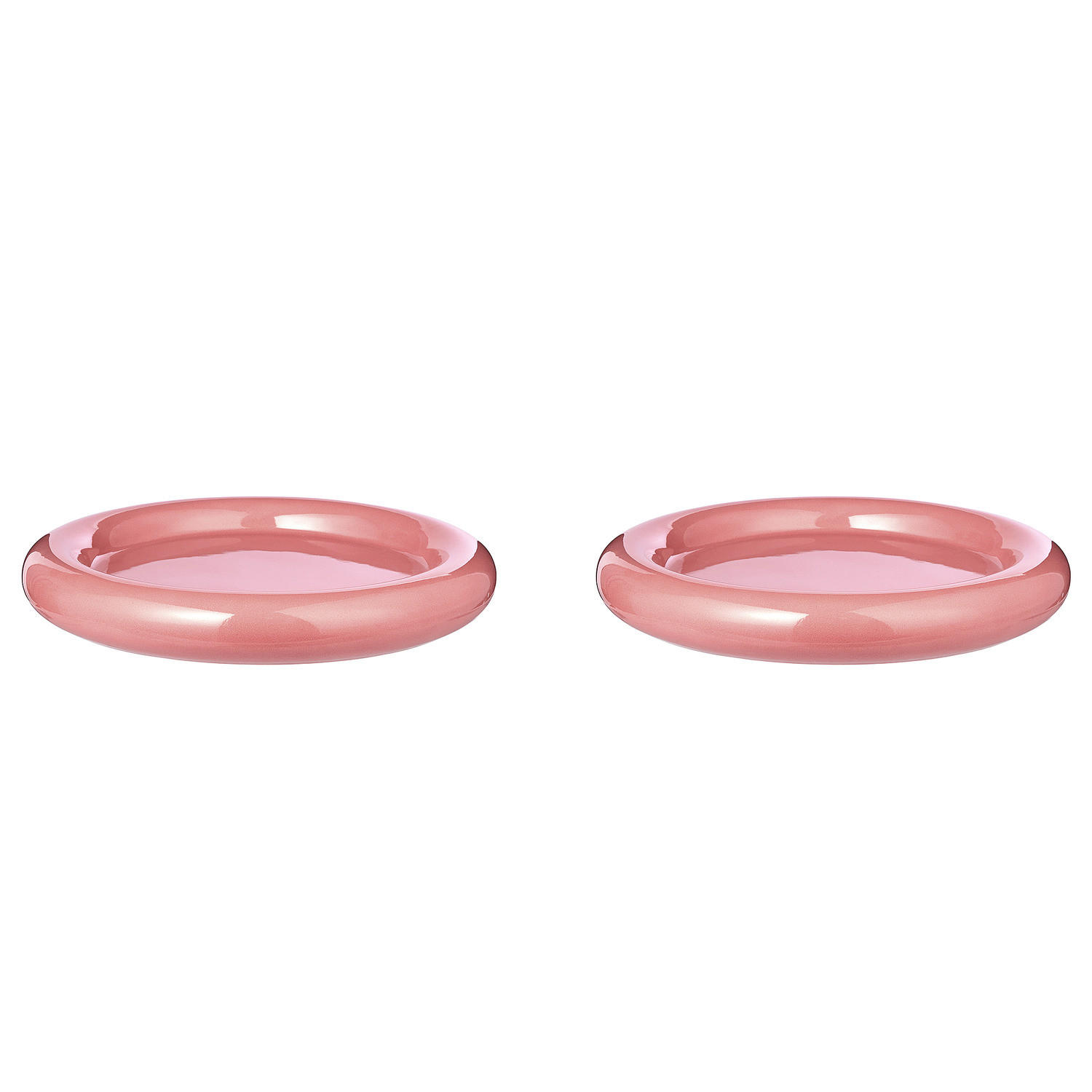 DINNERTELLER (2er Set) Groove - Rosa, Keramik (27/27/4cm) - Butlers