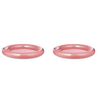 DINNERTELLER (2er Set) Groove - Rosa, Keramik (27/27/4cm) - Butlers