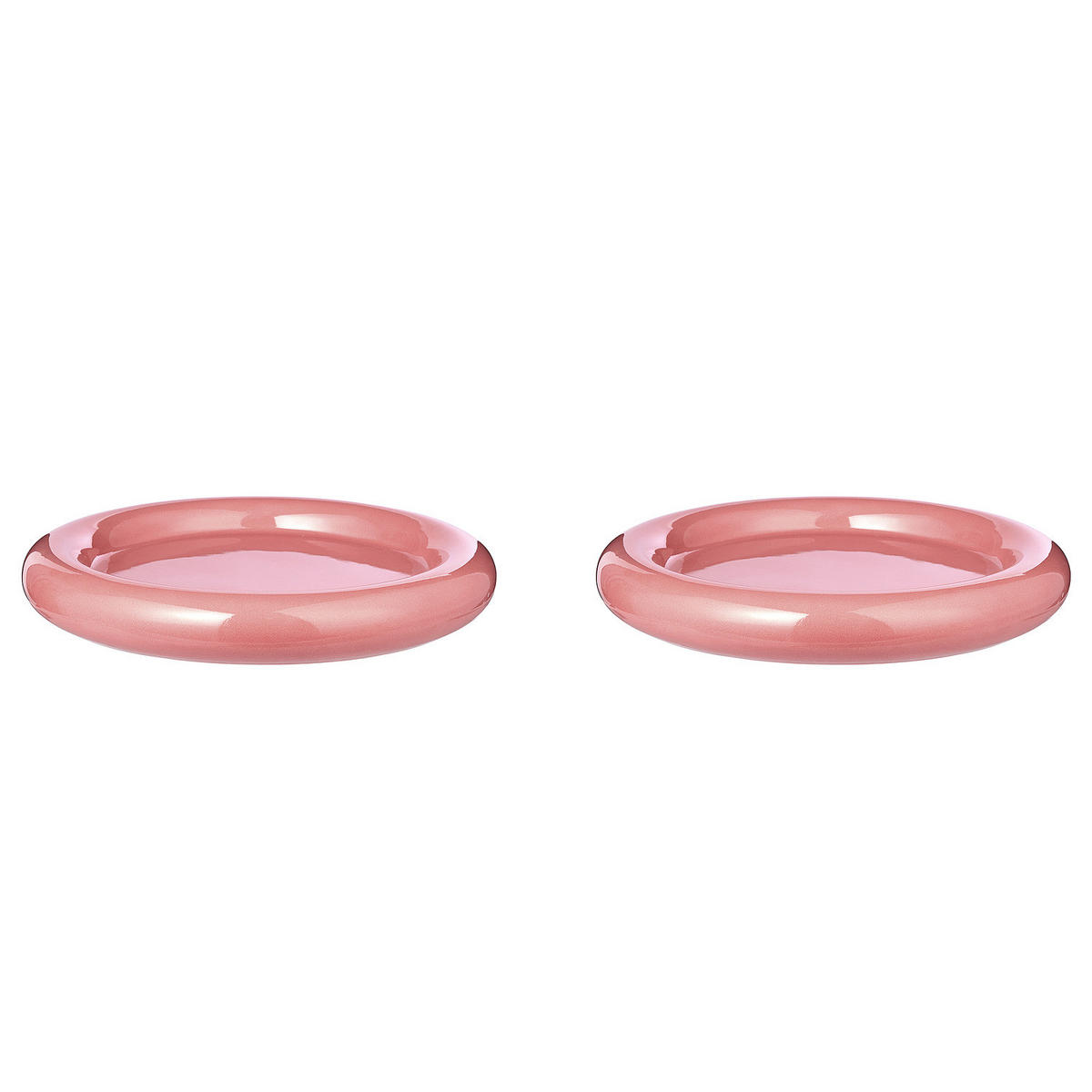 DINNERTELLER (2er Set) Groove - Rosa, Keramik (27/27/4cm) - Butlers