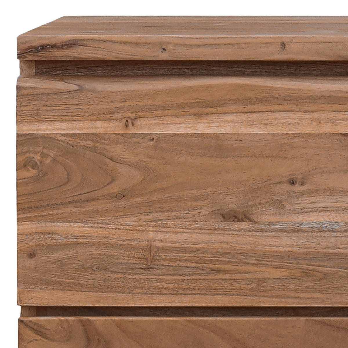 KOMMODE - Akazie massiv / Metall - Akaziefarben, Holz (90/113/43cm) - home24