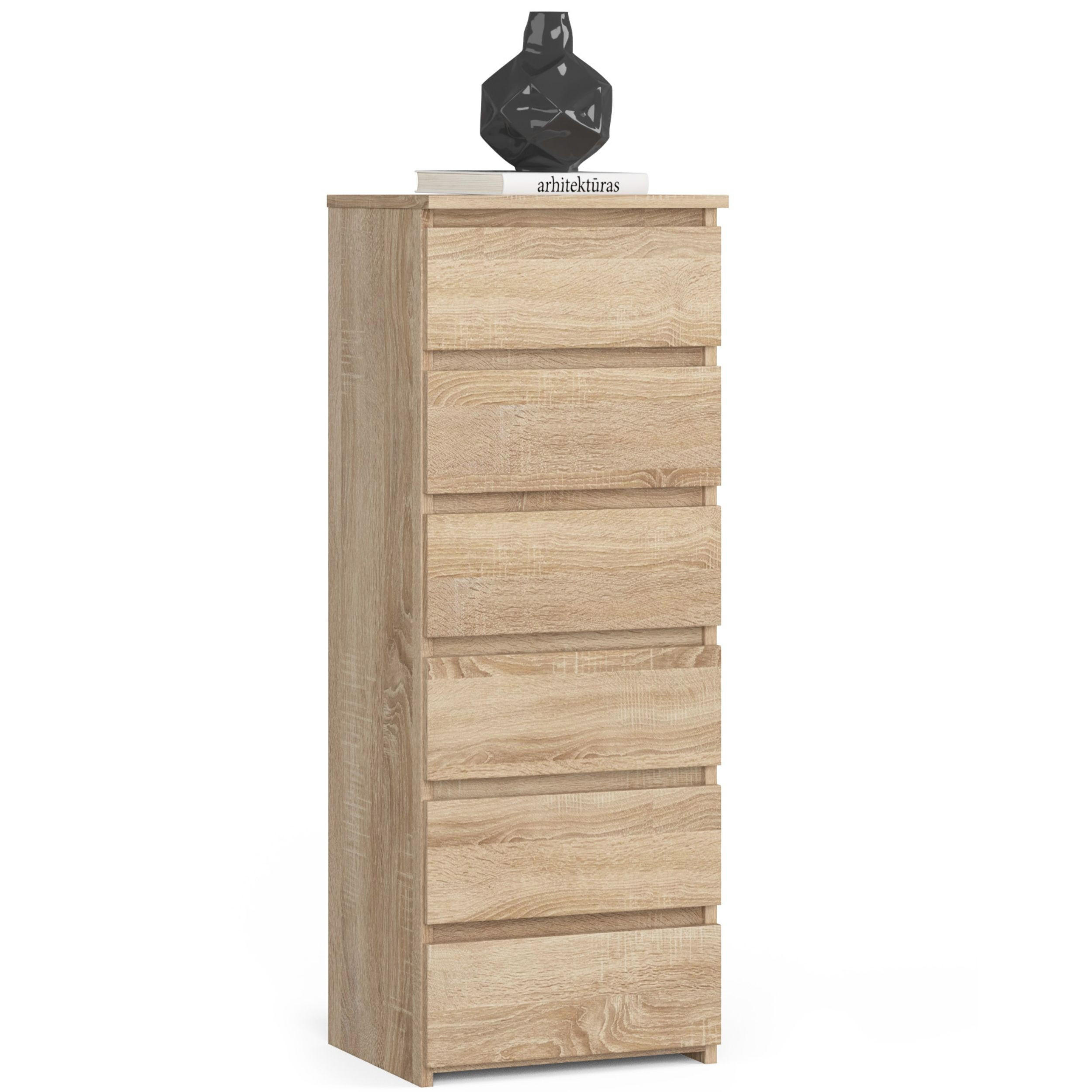 KOMMODE Sonoma Eiche 40x35x109 cm - Sonoma Eiche, Holzwerkstoff (40/109/35cm) - Akord