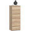KOMMODE Sonoma Eiche 40x35x109 cm - Sonoma Eiche, Holzwerkstoff (40/109/35cm) - Akord