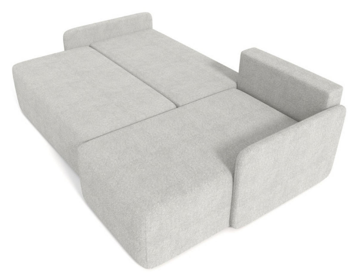 ECKSOFA Grau BLUMEN Boucle Rechts - Grau, Textil (212/142cm) - Sepro Meble