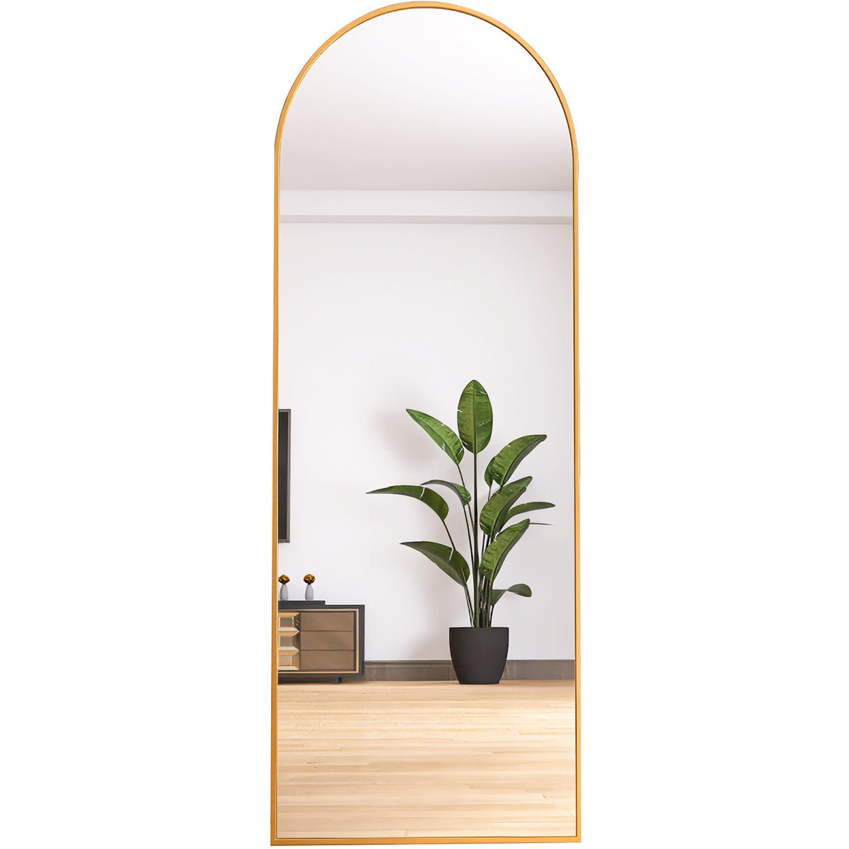 GANZKÖRPERSPIEGEL 165/60 cm, Standspiegel mit Metallrahmen, Gold - Goldfarben, Metall (4/176/67cm) - PARAFTA HOME
