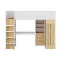 HOCHBETT - 1 Person - holz - naturfarben hell, weiß Lorinti - Weiß, Holz (90/190cm) - Vente-Unique