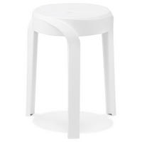 HOCKER POMPA weiß - Weiß, Kunststoff (36/45/35cm) - Légia Home