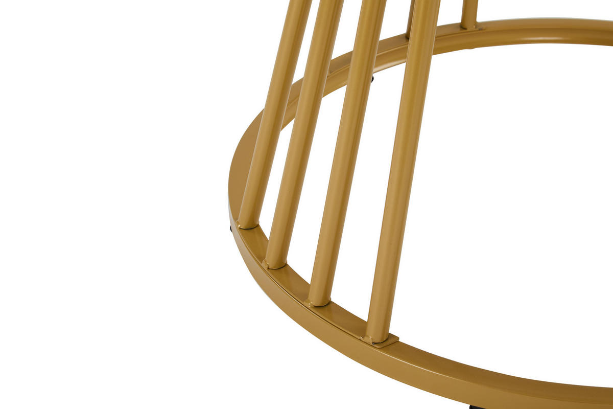 ESSTISCH 100x100x75 cm in Weiß aus MDF mit Marmoroptik auf stabilem Metallgestell - Weiß, Holzwerkstoff (90/75.5/18.5cm) - Modfu