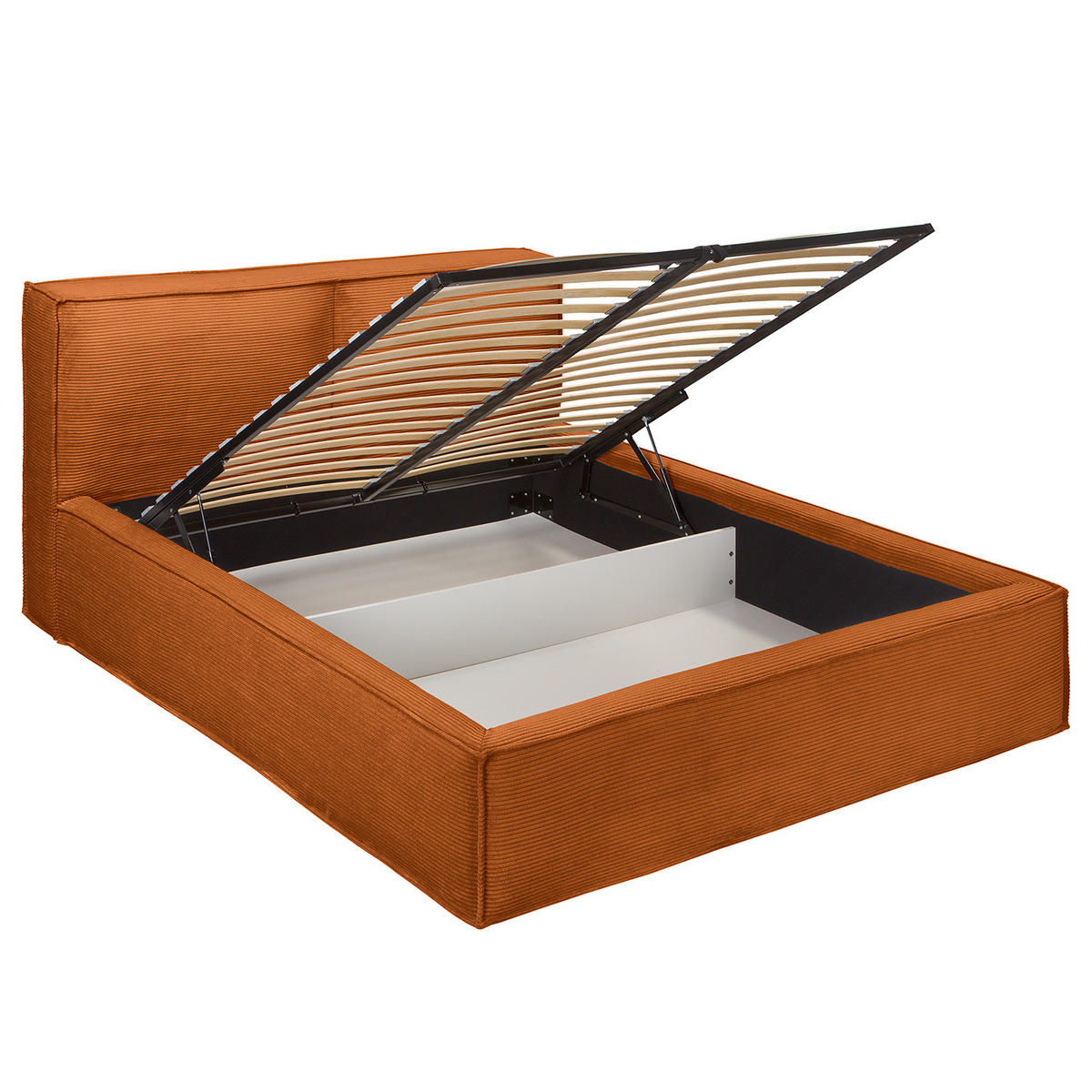 POLSTERBETT - Orange, Textil (200/200cm) - home24