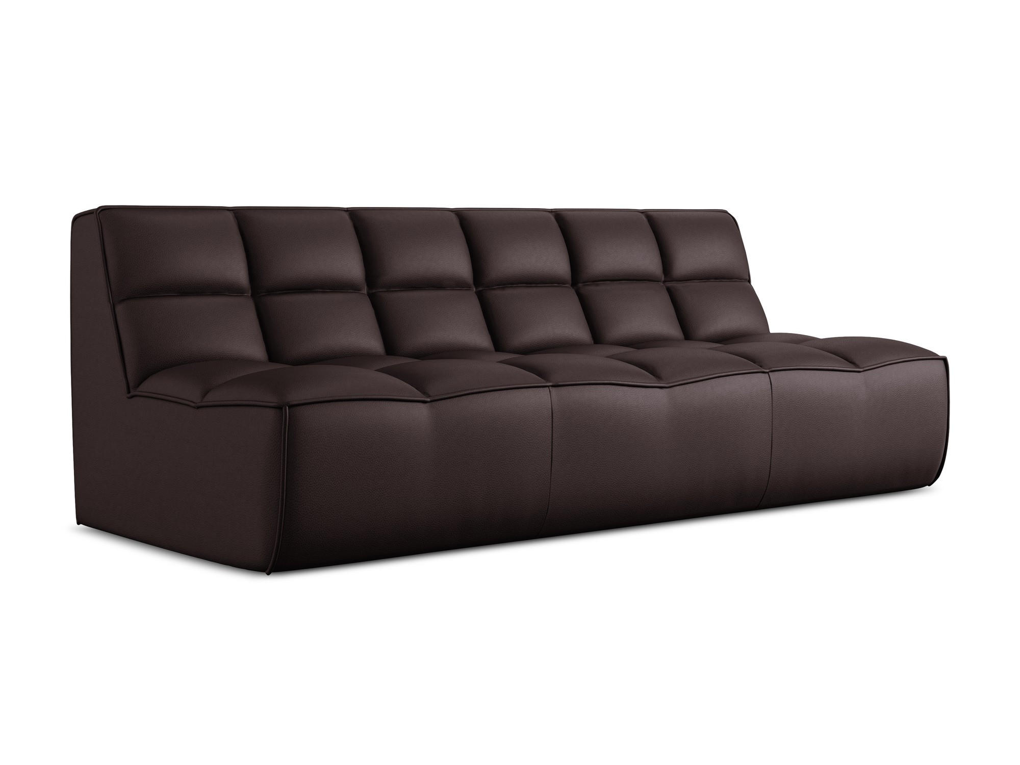 3-SITZER SOFA Kunstleder Violett - Blau/Pflaume, Leder/Kunststoff (210/75/93cm) - Makamii