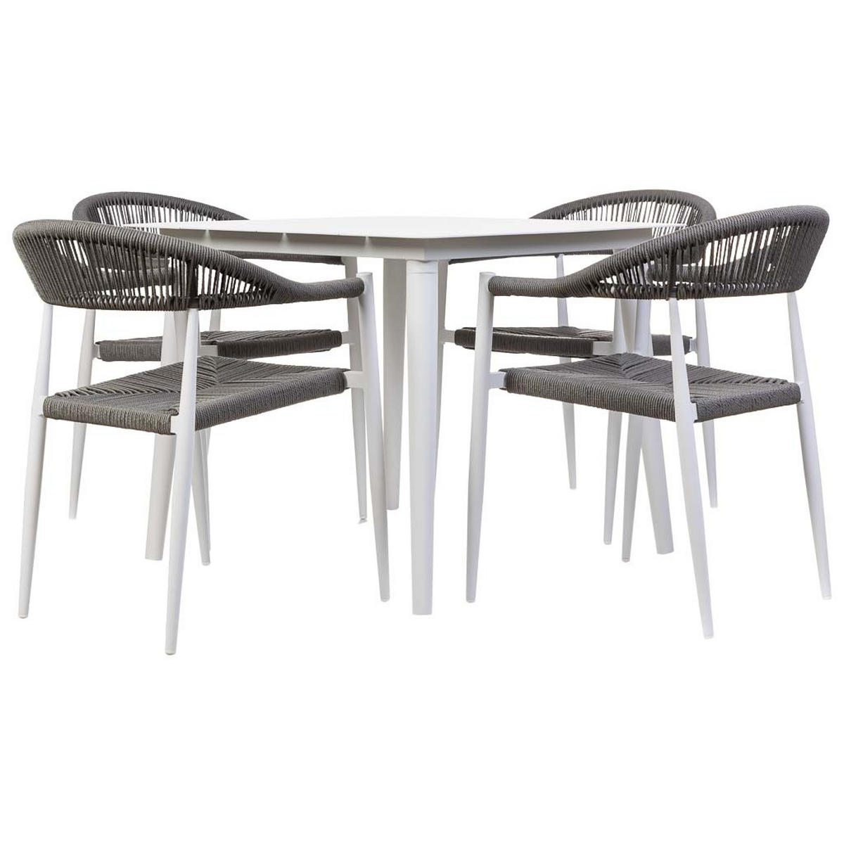 GARTEN-ESSGRUPPE, 5er-Set, Schwarz und Weiß - Multicolor, Metall - Wanderlust