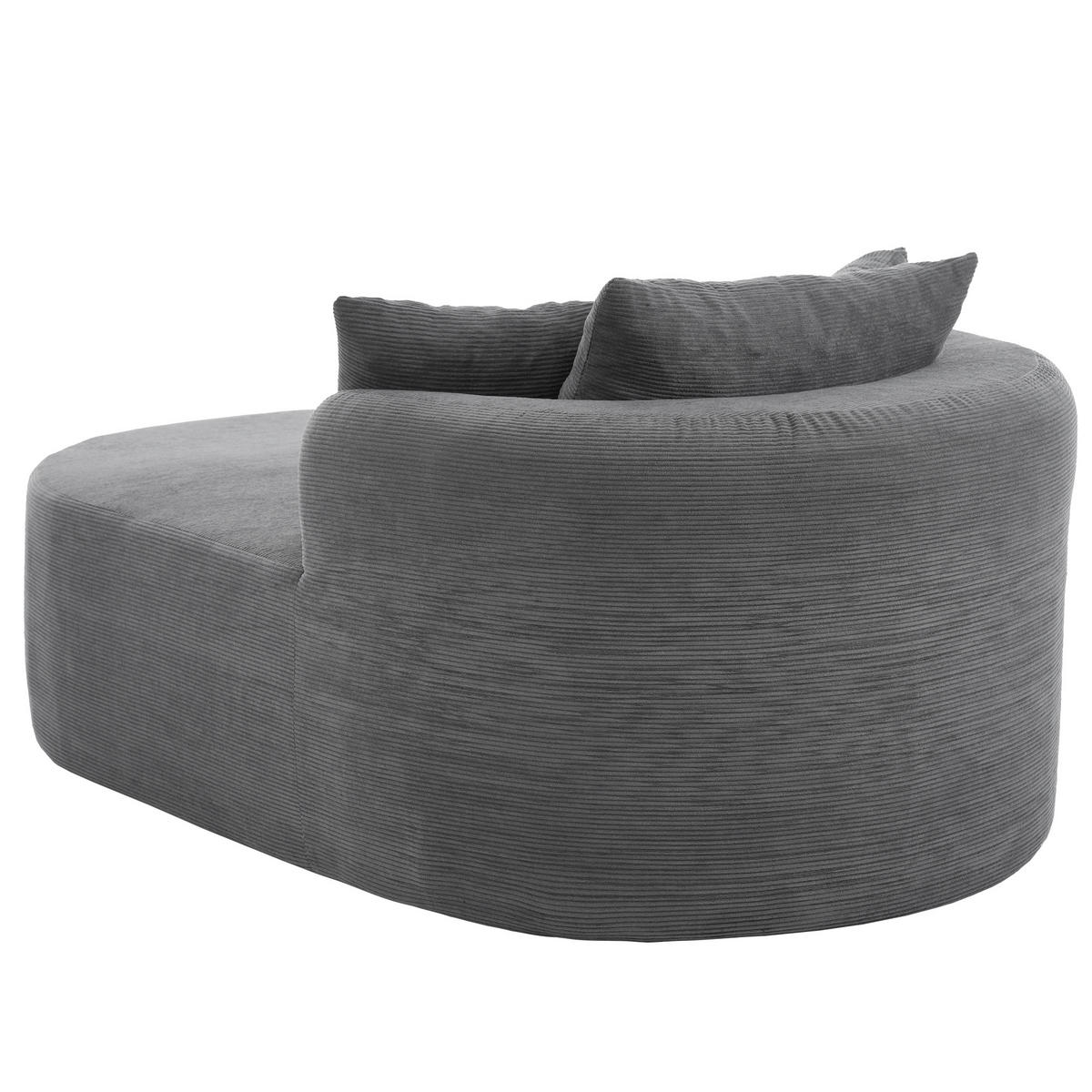 XXL-SESSEL montagefrei mit 122 cm Sitztiefe, DE-42520, Grau - Dunkelgrau, Textil (170/83/112.5cm) - ComfortXL