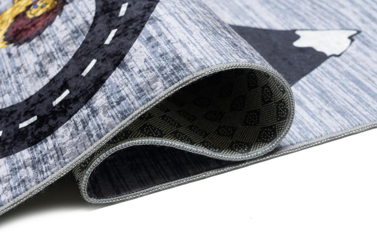 TEPPICH EMMA Grau 120/170 cm - Grau, Kunststoff (120/170cm) - Tapiso