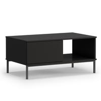 COUCHTISCH Queba 1S Schwarz 100/47/60 cm – schwarzer Wohnzimmertisch modern - Schwarz, Holzwerkstoff (60/100/47cm) - AX Living